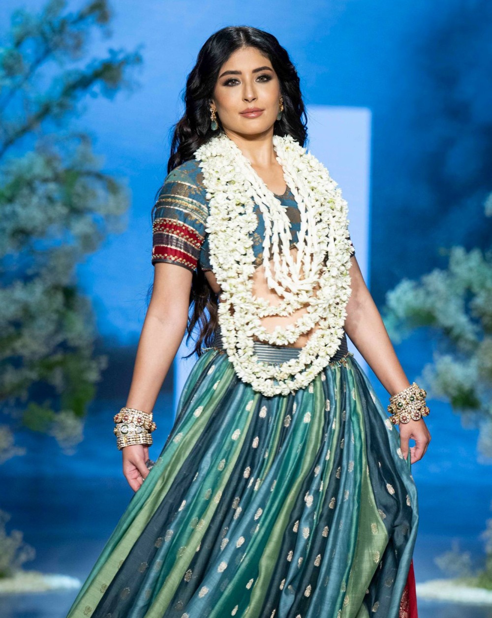 Mumbai: Actress Kritika Kamra walks the ramp for designer Swatti Kapoor during the Bombay Times Fashion Week 2025 in Mumbai on Friday, April 11, 2025. (Photo: IANS)